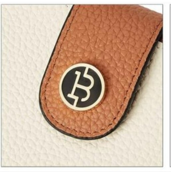 Bostanten Cream and Brown Women's Bifold Card Wallet with RFID Protection - Picture 5 of 10